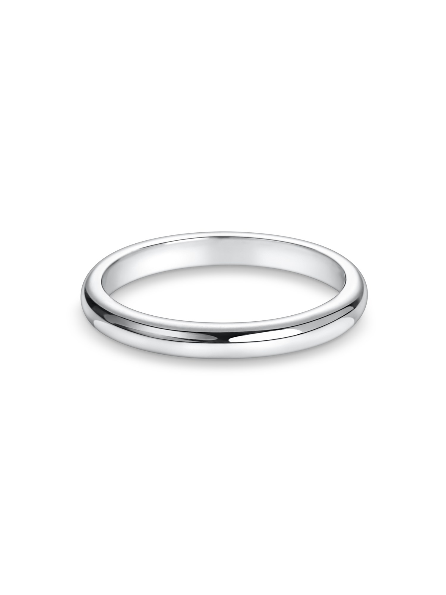 mens wedding ring. D Shaped or court shaped wedding band in platinum. side view