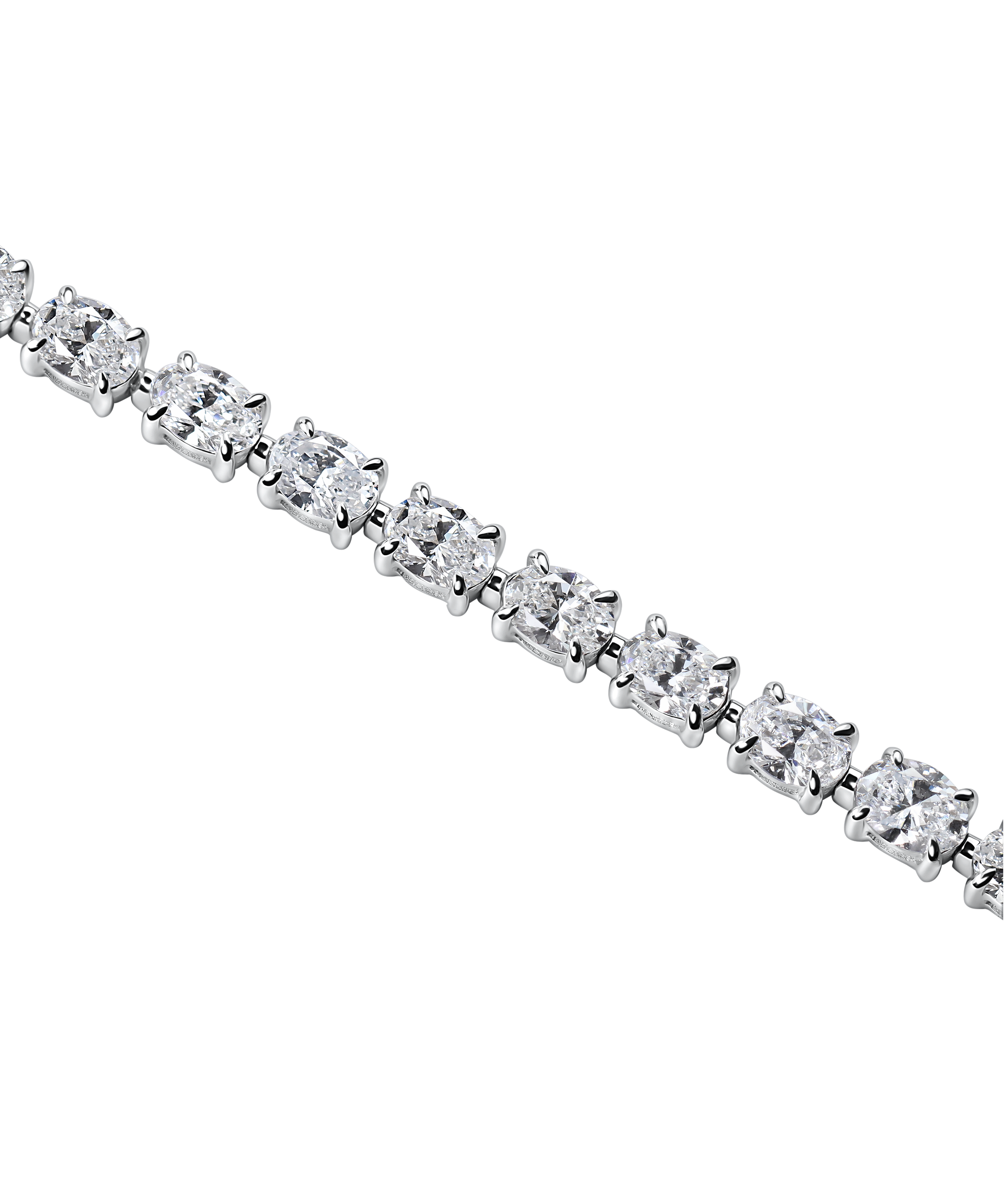 oval diamond tennis bracelet. Lab grown diamonds in recycled precious metals. the perfect gift