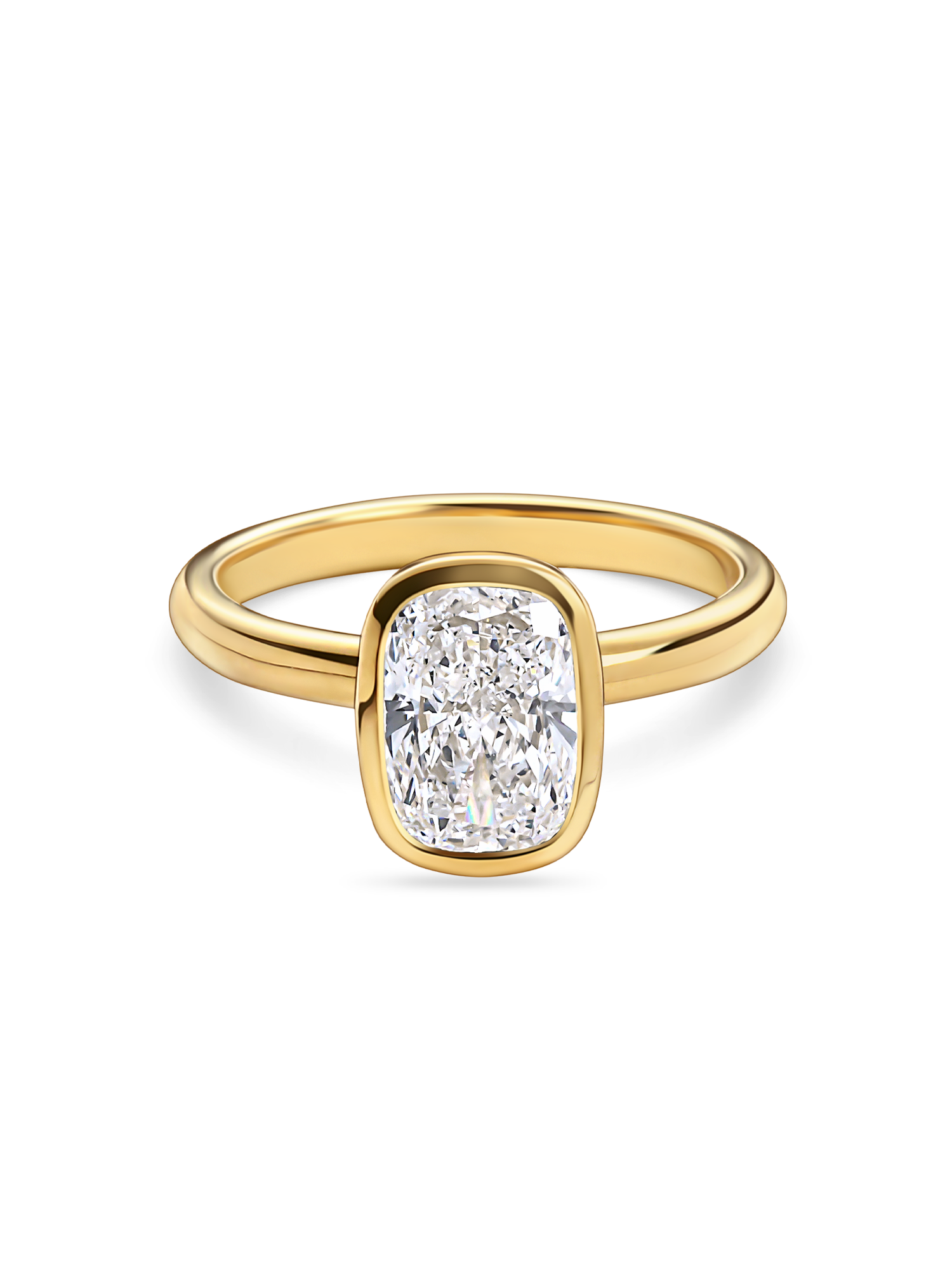 Bezel Set Engagement Rings with Lab Grown Diamonds in London, UK