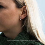 Round and Oval Diamond Drop Earrings