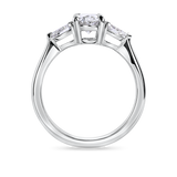 Oval Diamond Trilogy with Side Pears