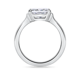 East-West Radiant Cut Diamond Solitaire