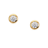 Chunky Rubover Diamond Studs