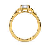 Art Deco Emerald Cut Diamond with Baguettes