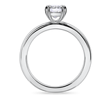 Emerald Cut Diamond Double Claw Solitaire