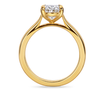 Lab grown emerald cut solitaire ring