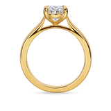 Lab grown emerald cut solitaire ring