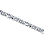 3ct lab grown round diamond tennis bracelet in 18k gold without background