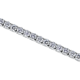 3ct lab grown round diamond tennis bracelet in 18k gold without background