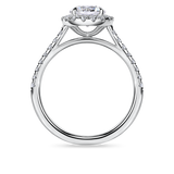 Round Halo with Diamond Band