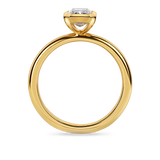 Rubover Emerald Cut Diamond Solitaire