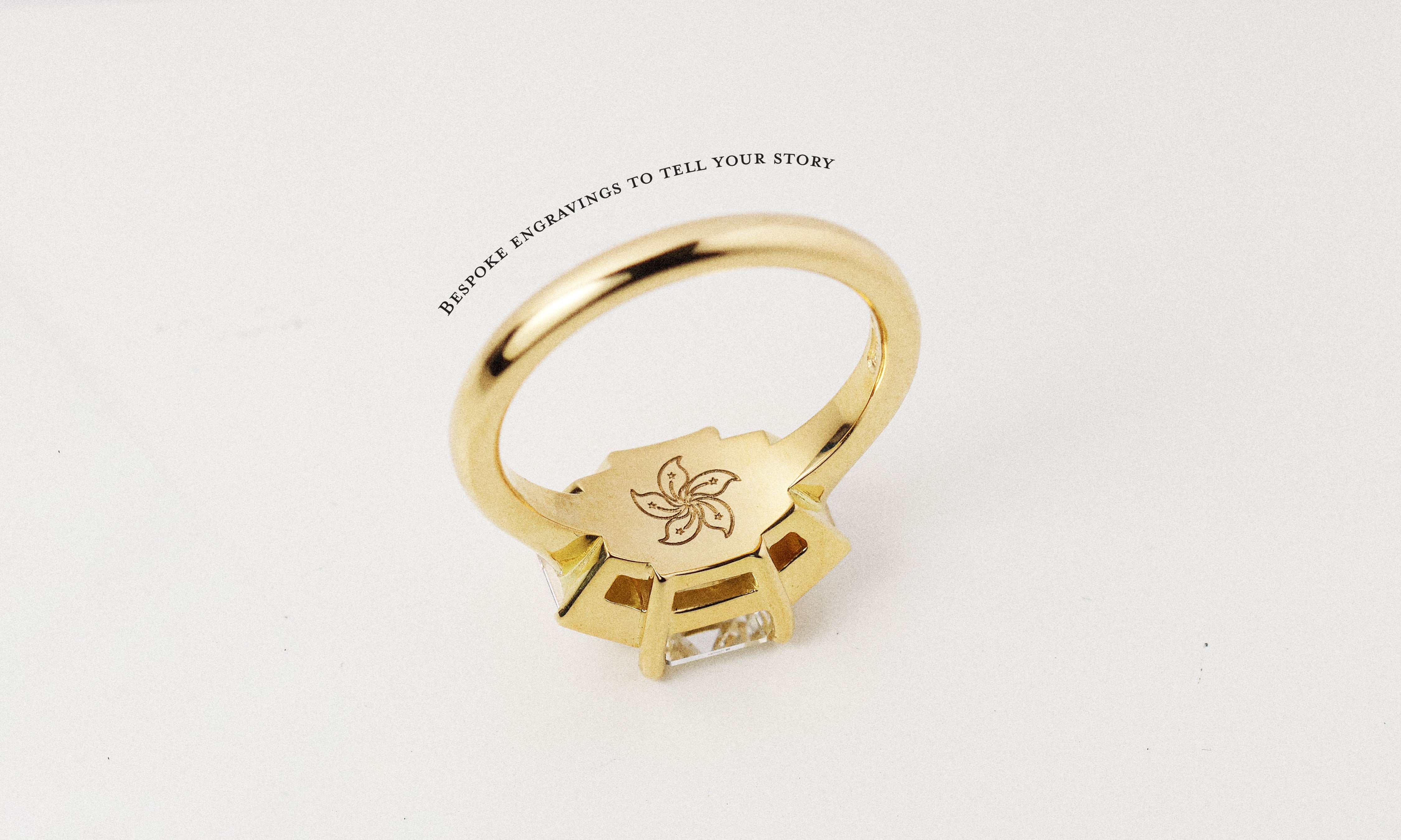Bespoke engagement rings with custom engraving