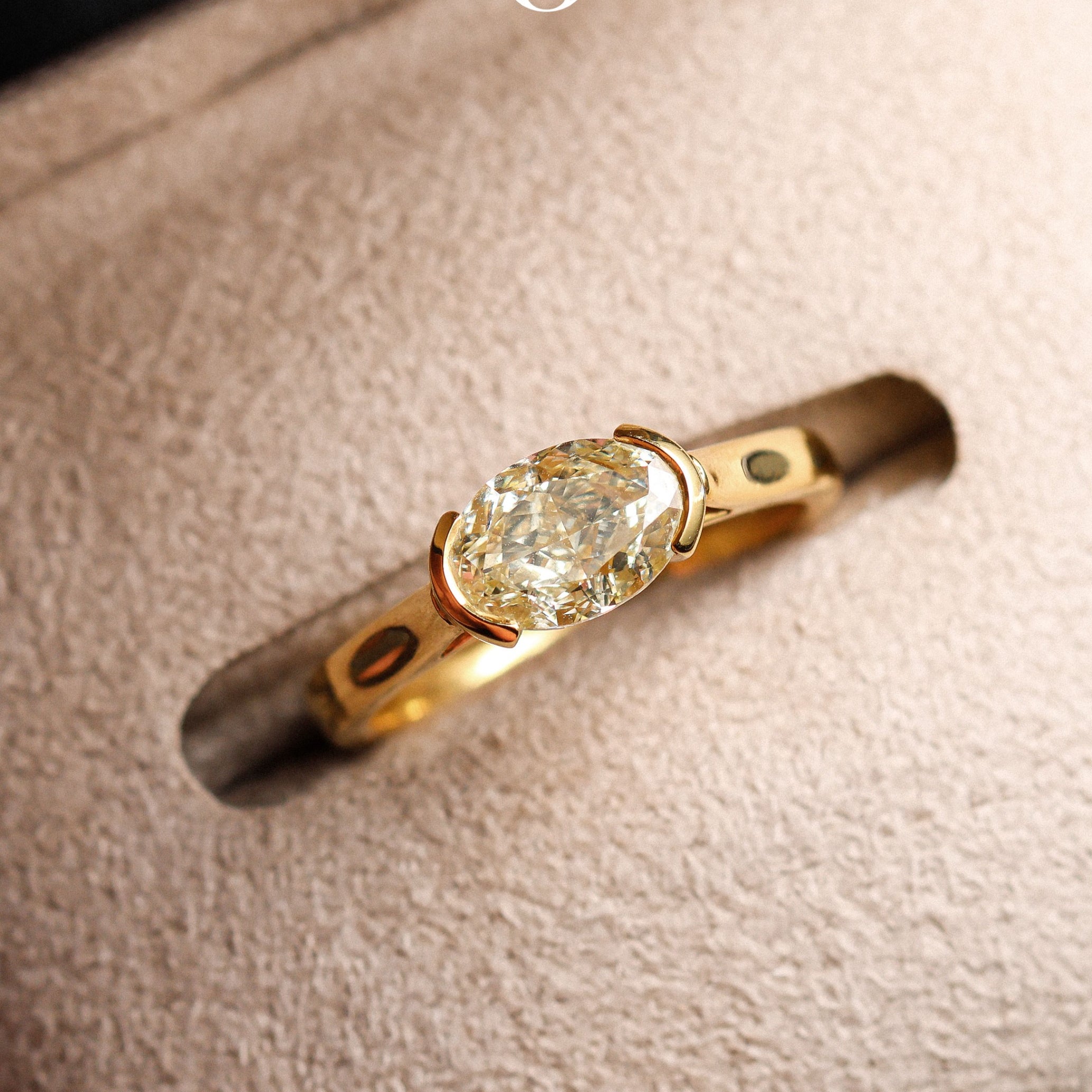 Bespoke Engagement Ring Featuring Yellow Diamond