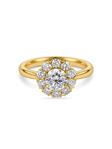 Vintage Inspired Daisy Engagement Ring