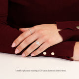 Oval Diamond Trilogy with Side Pears