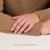 Round Halo with Diamond Band