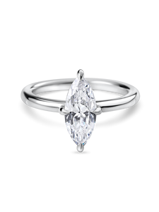 Marquise Diamond Solitaire with Compass Prongs