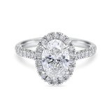 Oval Diamond Halo with Diamond Band