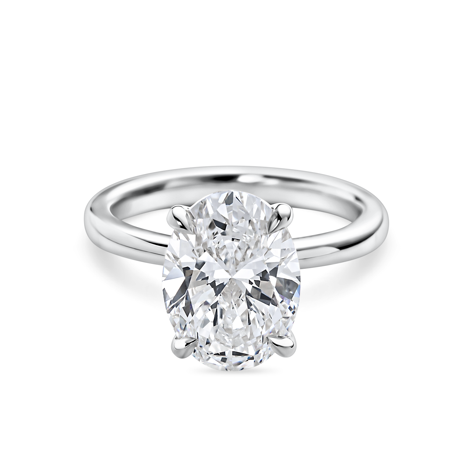 Oval Diamond Solitaire