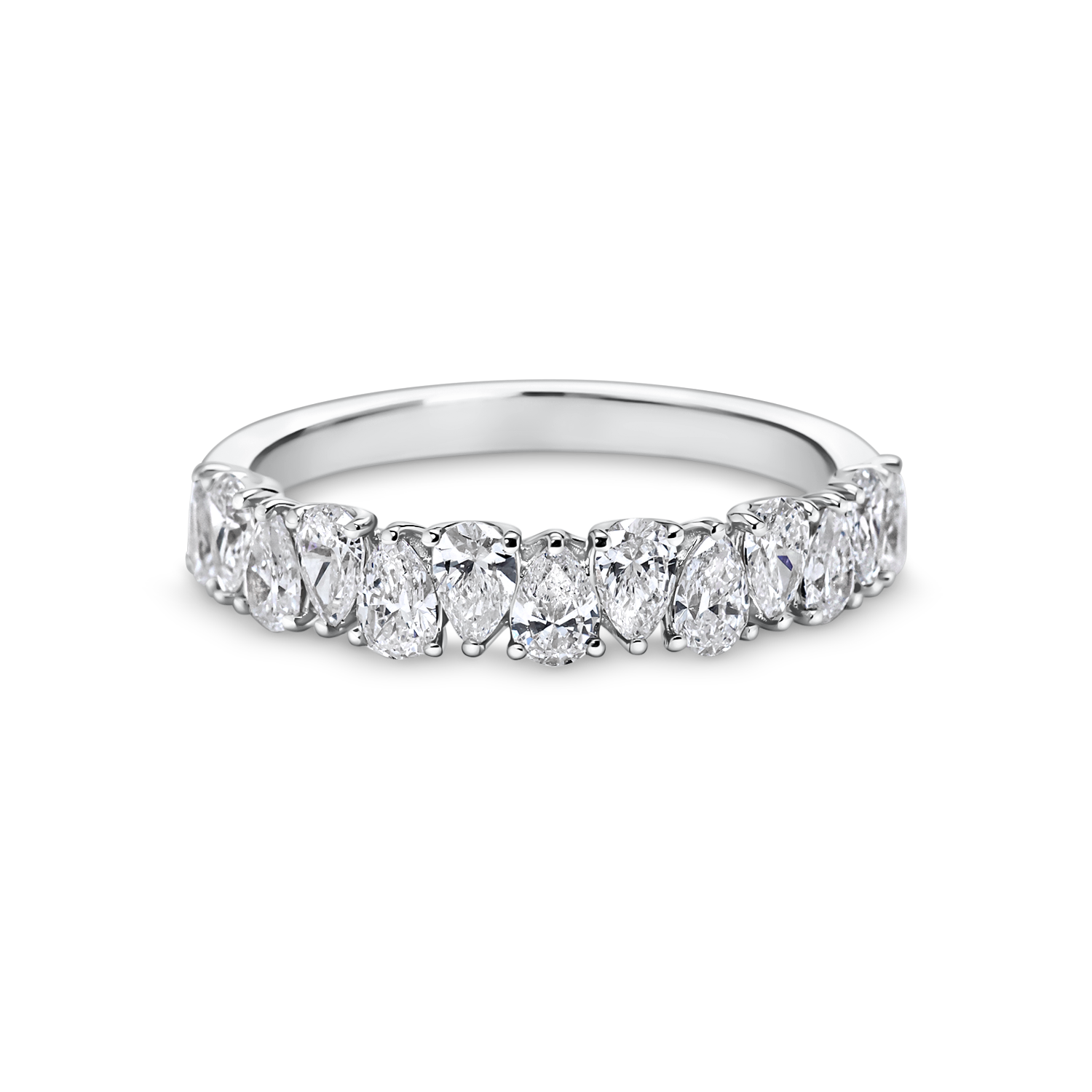 Pear Cut Diamond Band