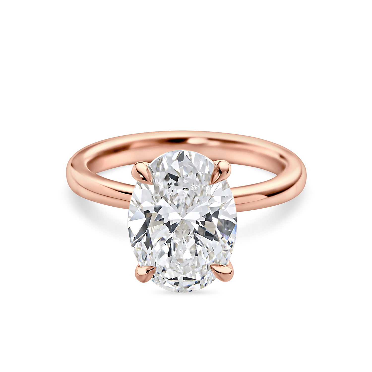 Oval Diamond Solitaire