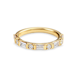Round and Baguette Diamond Band