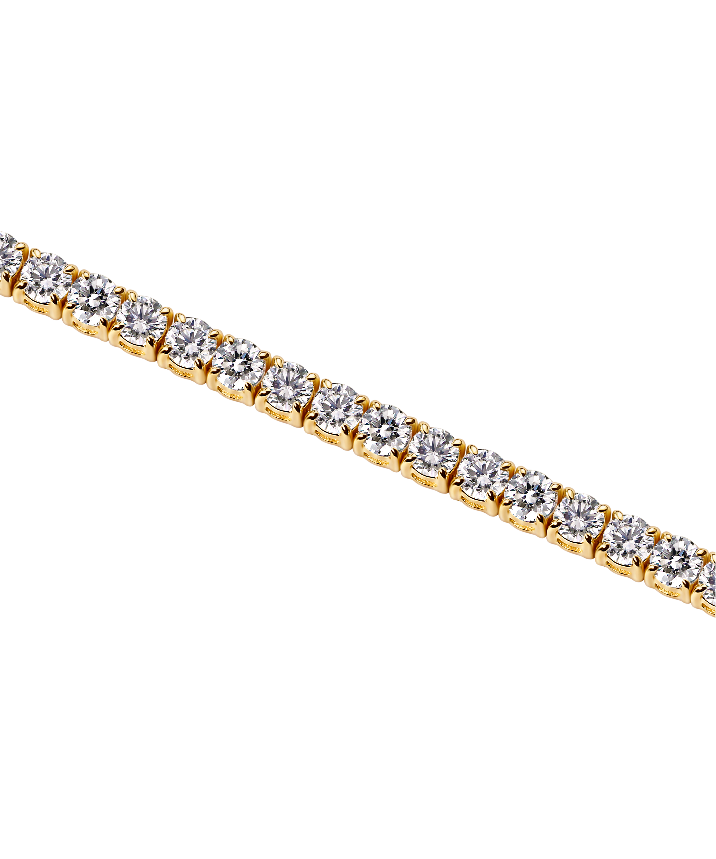 Ready to Ship Yellow Gold 5ct Lab Grown Diamond Tennis Bracelet