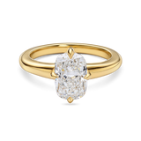 Cushion Cut Diamond Solitaire with Compass Prongs