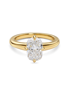 Cushion Cut Diamond Solitaire with Compass Prongs