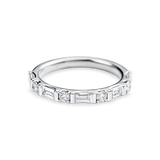 Round and Baguette Diamond Band