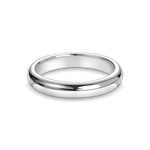 mens wedding ring. D Shaped or court shaped wedding band in platinum. side view