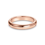 mens wedding ring. D Shaped or court shaped wedding band in rose gold