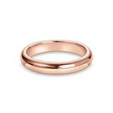 mens wedding ring. D Shaped or court shaped wedding band in rose gold