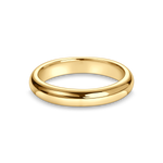 mens wedding ring. D Shaped or court shaped wedding band in yellow gold