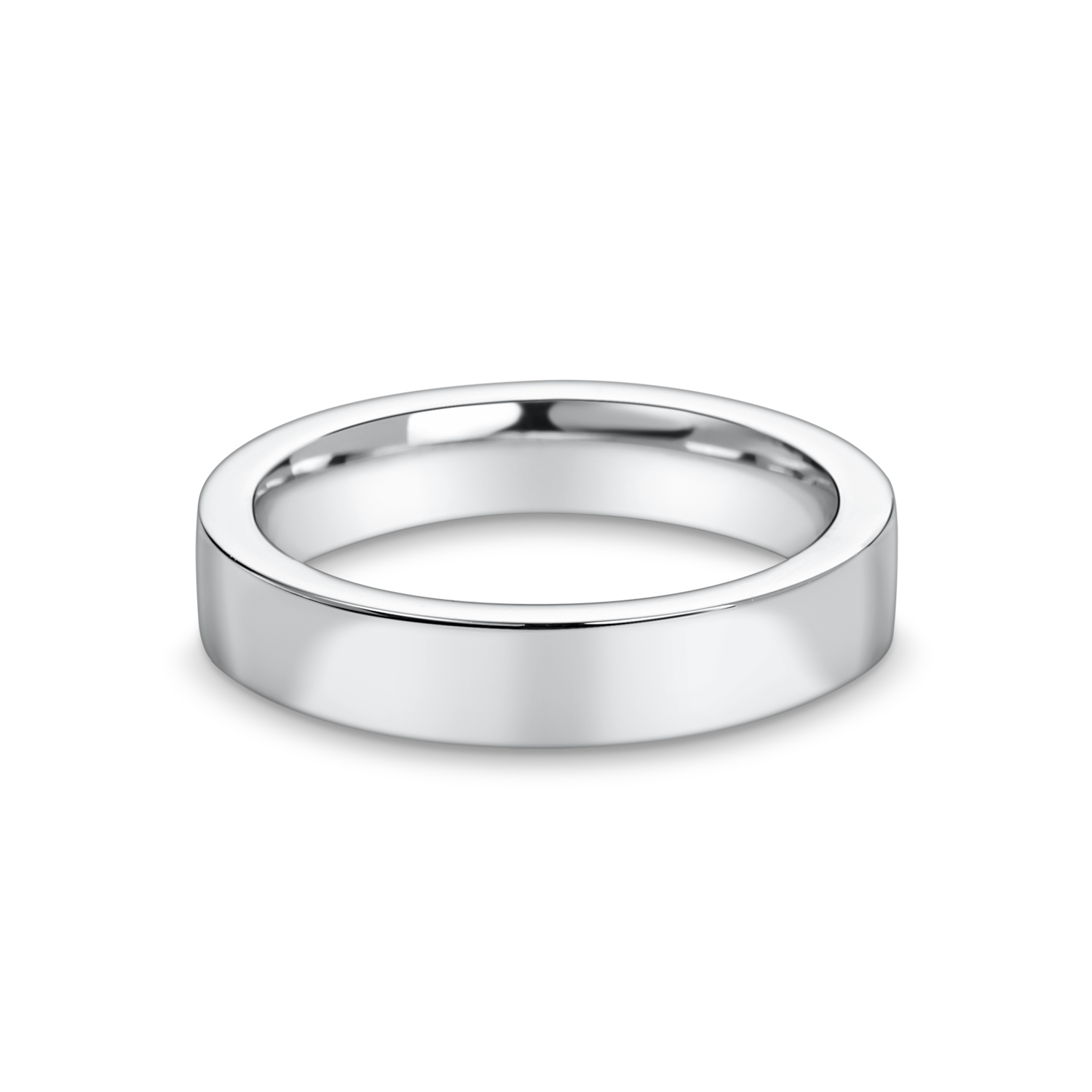 platinum flat wedding band