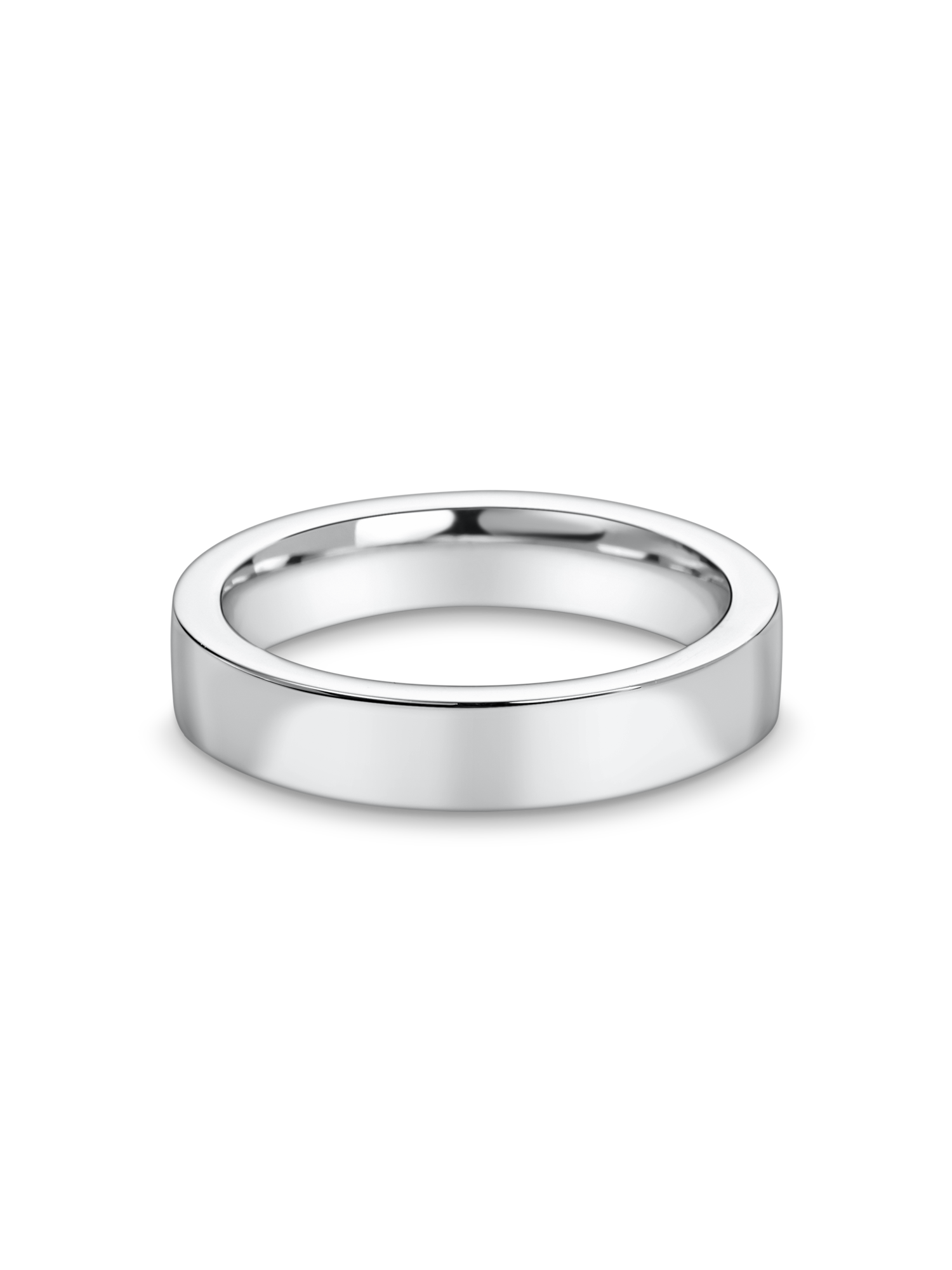 platinum flat wedding band
