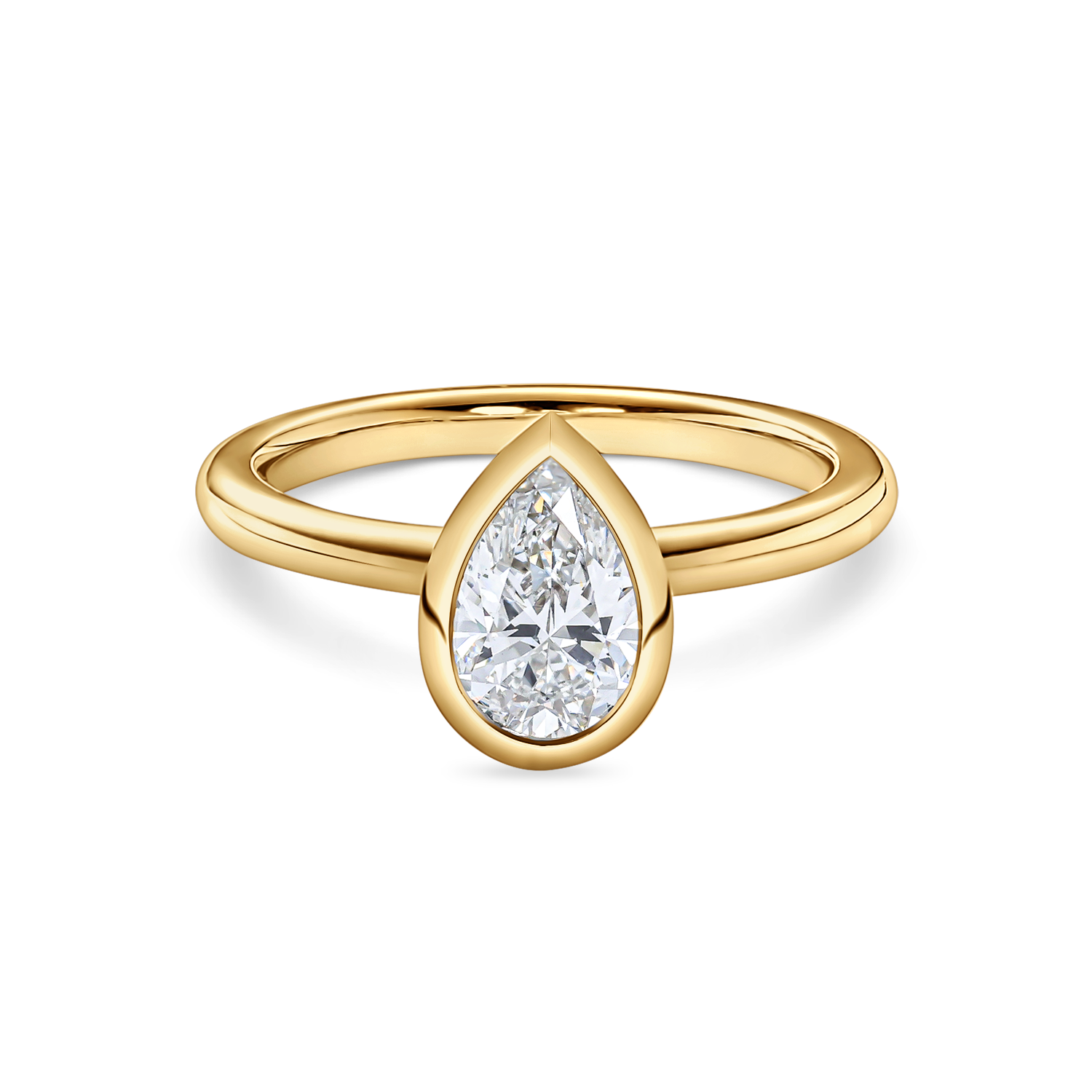 Rubover Pear Cut Diamond