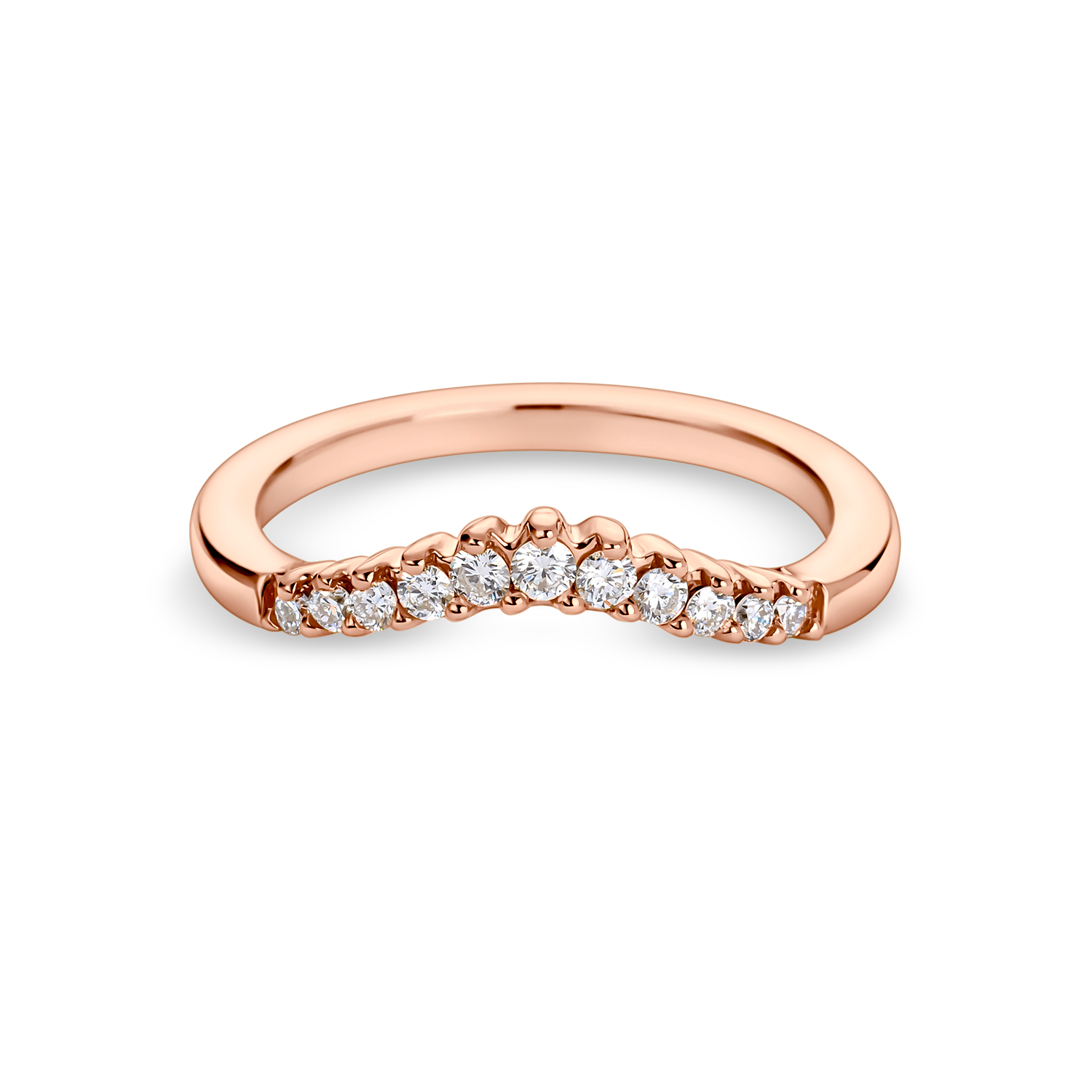 Graduated Round Diamond Shaped Band
