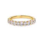 Lab grown oval diamond eternity ring in 18k yellow gold