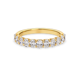 Lab grown oval diamond eternity ring in 18k yellow gold