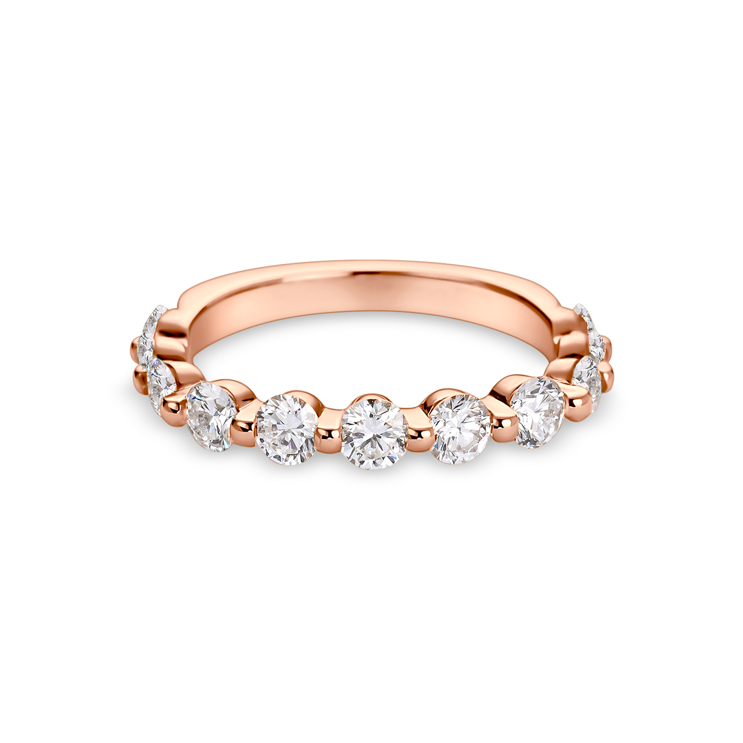 Round Diamond Shared Claw Band