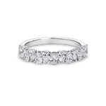 wearing half set pear lab grown diamond eternity band/ wedding ring platinum
