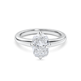 Cushion Cut Diamond Solitaire with Compass Prongs