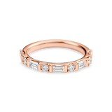Round and Baguette Diamond Band