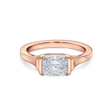 East-West Radiant Cut Diamond Solitaire
