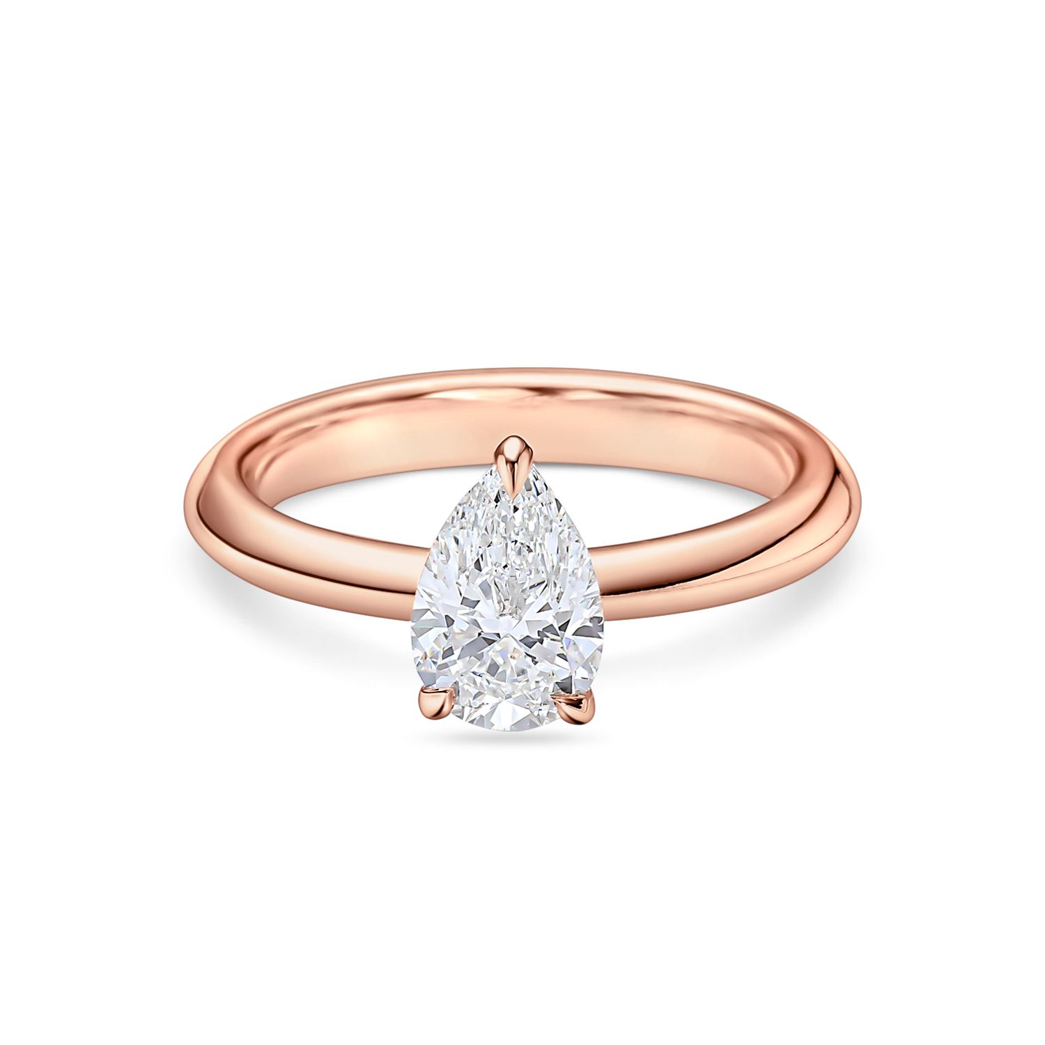 Pear Cut Diamond Solitaire