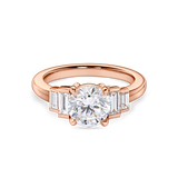 Art Deco Round Diamond with Baguettes