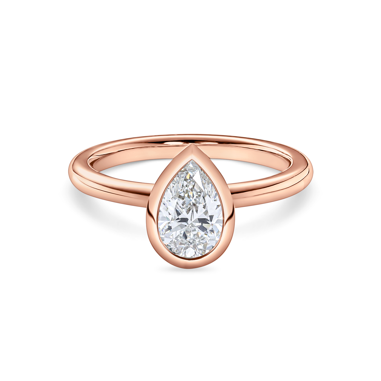 Rubover Pear Cut Diamond