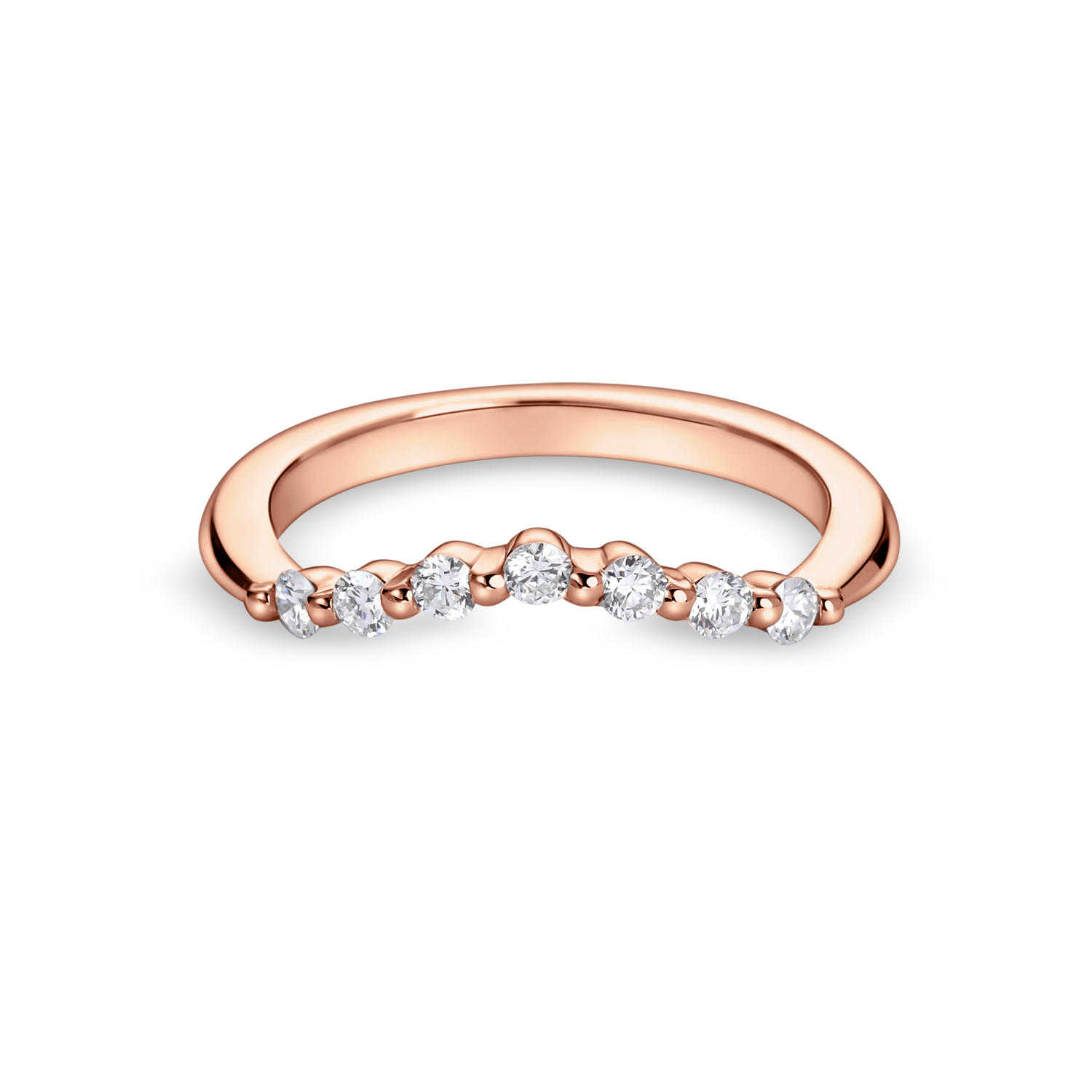Low Profile Round Diamond Shaped Band