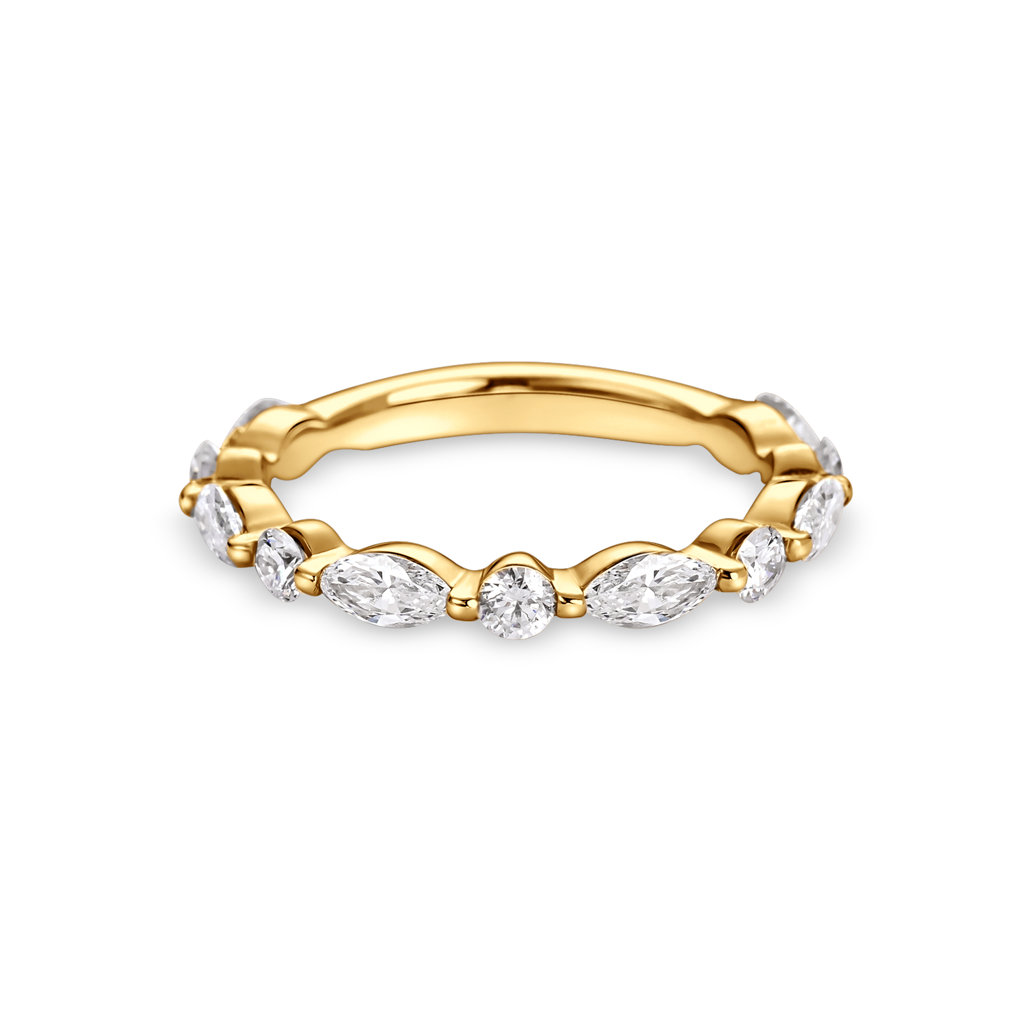 Marquise and Round Diamond Band